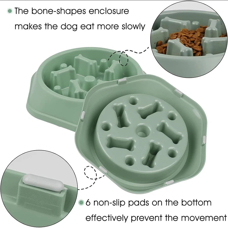 Anti-choking Slow Feeding Dog Bowl